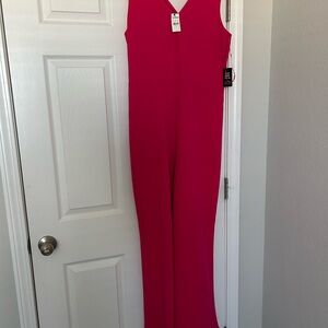 Express Pink Jumpsuit Modern Sleeveless Design